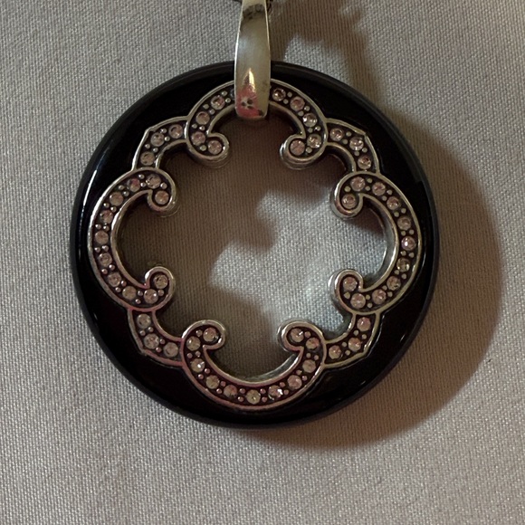 Brighton Imperial Black Crystal Reversible Pendant  Necklace - Picture 5 of 12